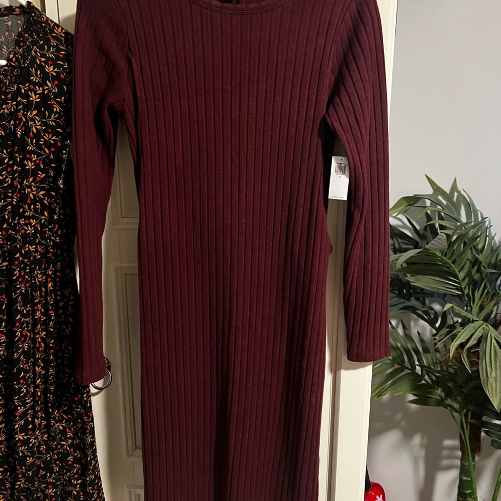 Maternity sweater dress